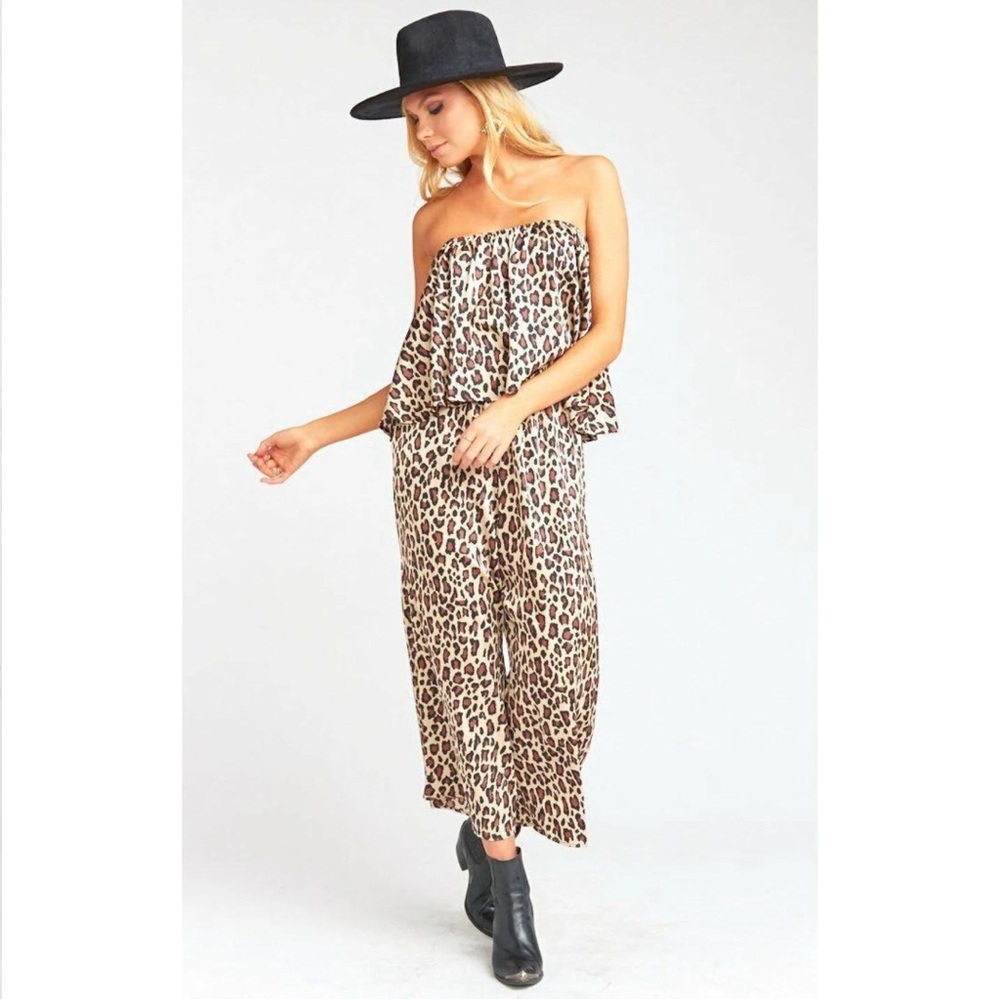 Show Me Your Mumu Rowe Ruffle Jumpsuit in Cheetah Print